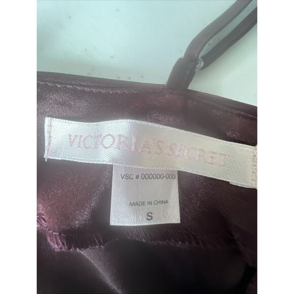 Victorias Secret small bronze red Satin Slip button back camisole nightgown - Picture 7 of 11